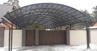 Арочные навесы из профнастила Томск, цена от 1787 руб.